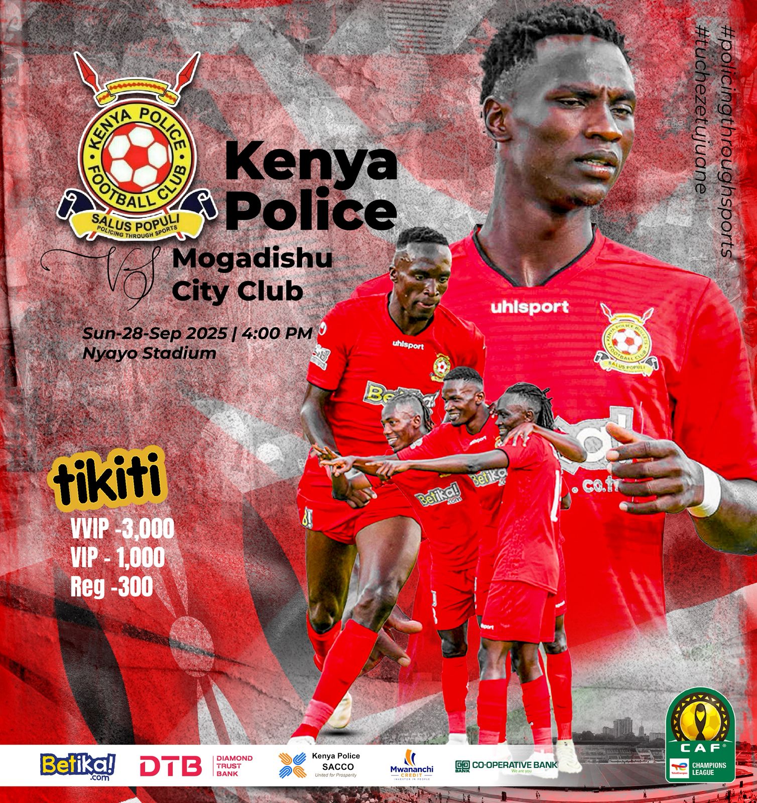 Kenya Police vs Mogadishu City Club Poster