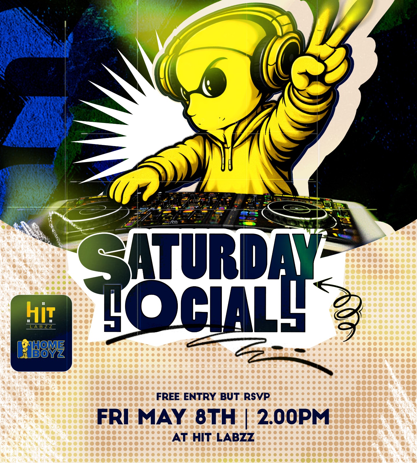 Saturday Socials Poster