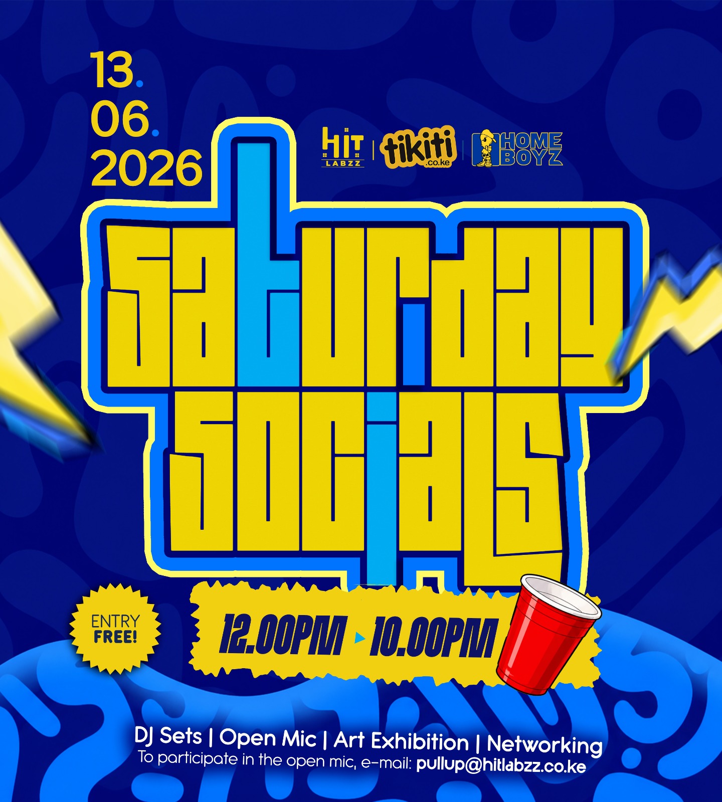 Saturday Socials Poster
