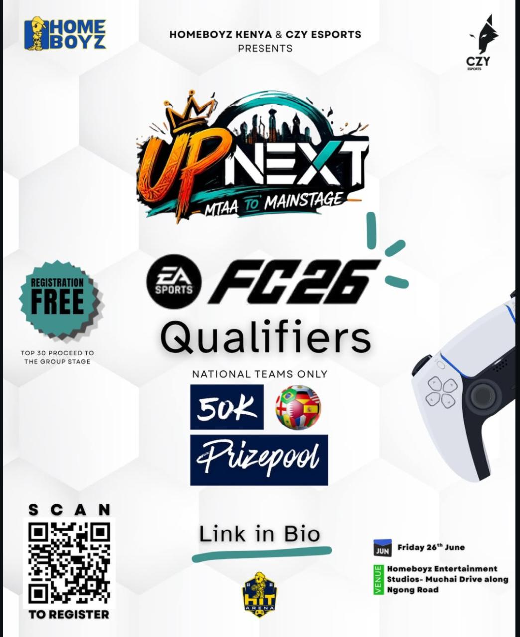 UPNext FC 26 Qualifiers Poster