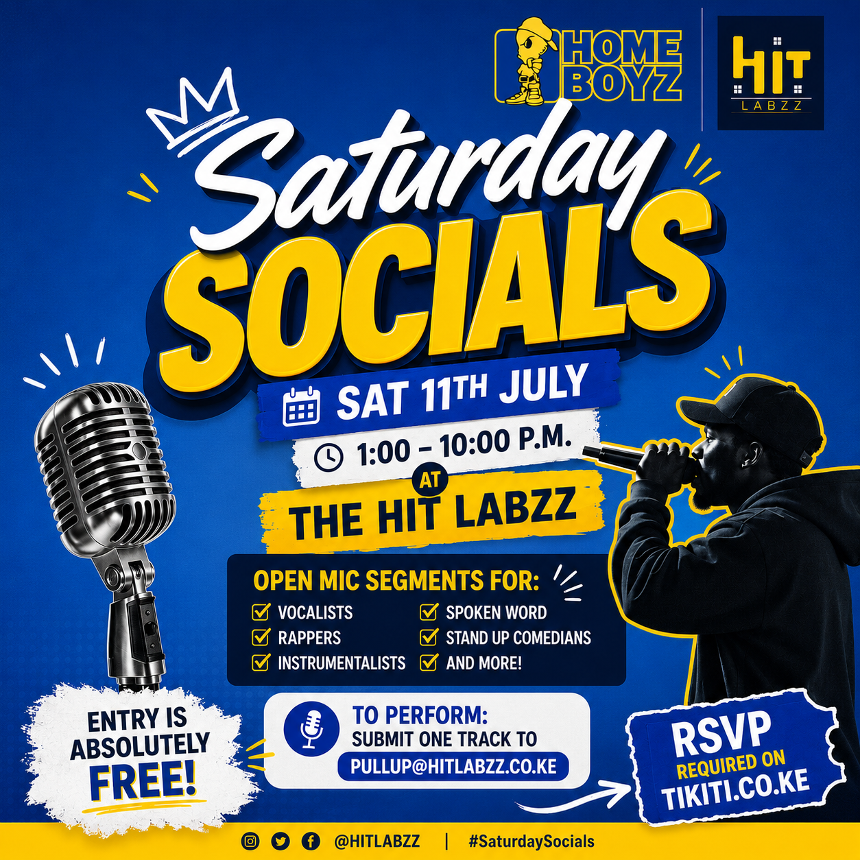 Saturday Socials Poster