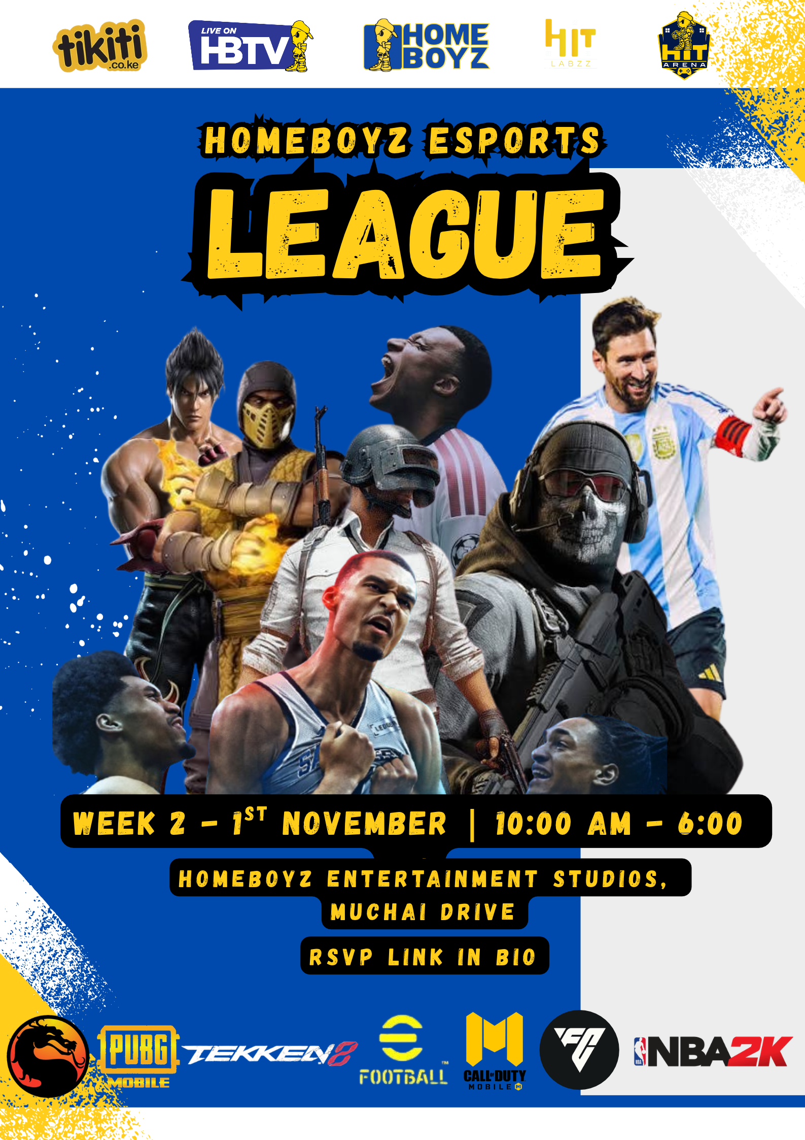HOMEBOYZ ESPORTS LEAGUE - WEEK 2 Poster