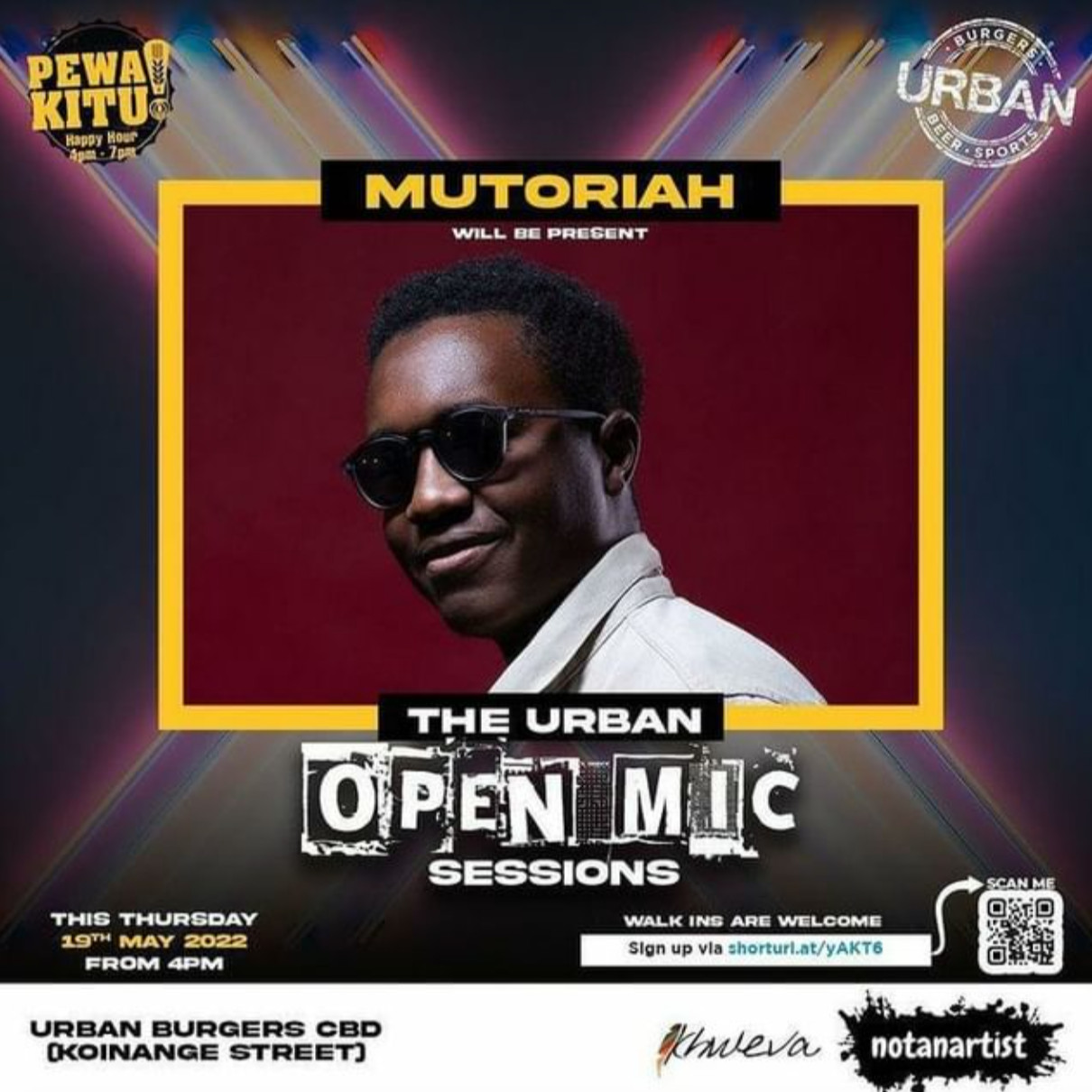 The Urban Open Mic Sessions w/ MUTORIAH Poster