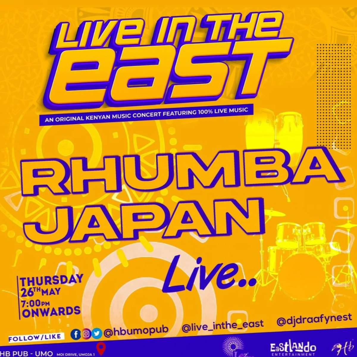 LIVE IN THE EAST ft. Rhumba Japan Poster