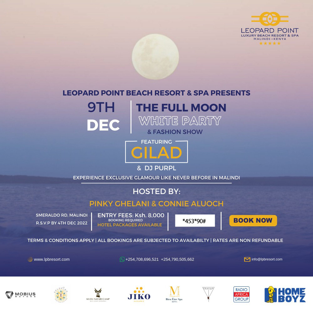 The Full Moon White Party and Fashion Show Poster