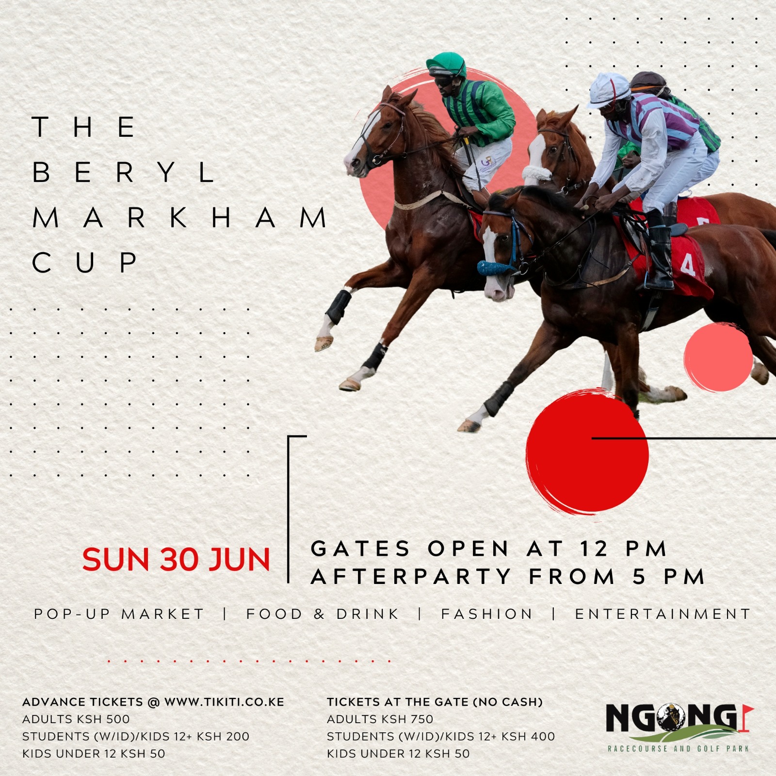 Beryl Markham Cup - Horse Racing Poster